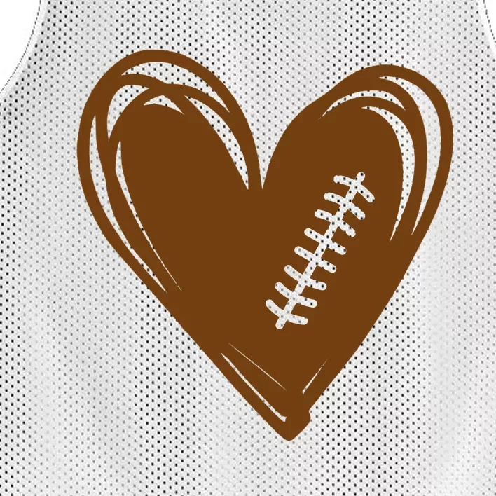 Football Heart Sport Lover Mesh Reversible Basketball Jersey Tank