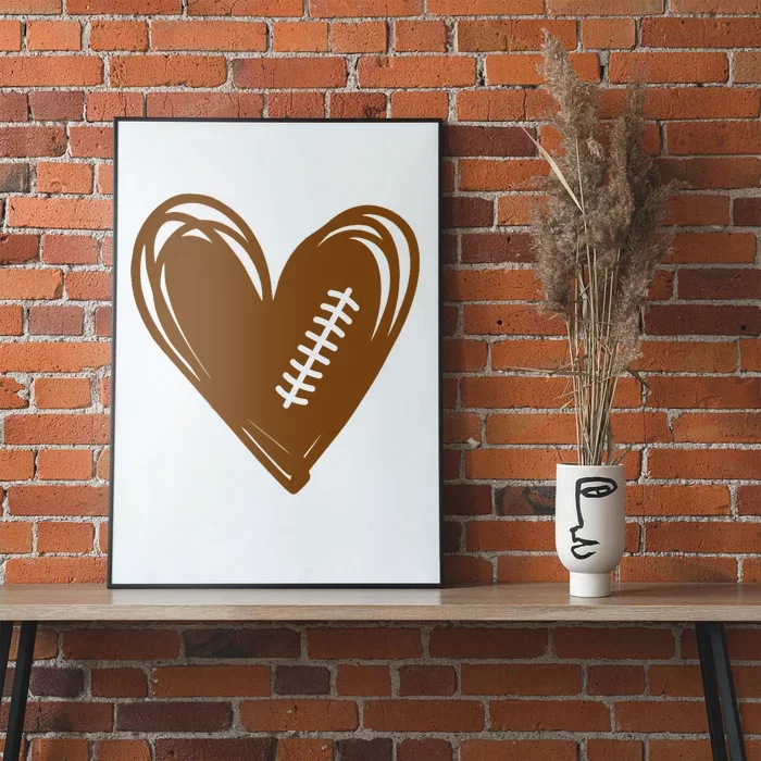 Football Heart Sport Lover Poster