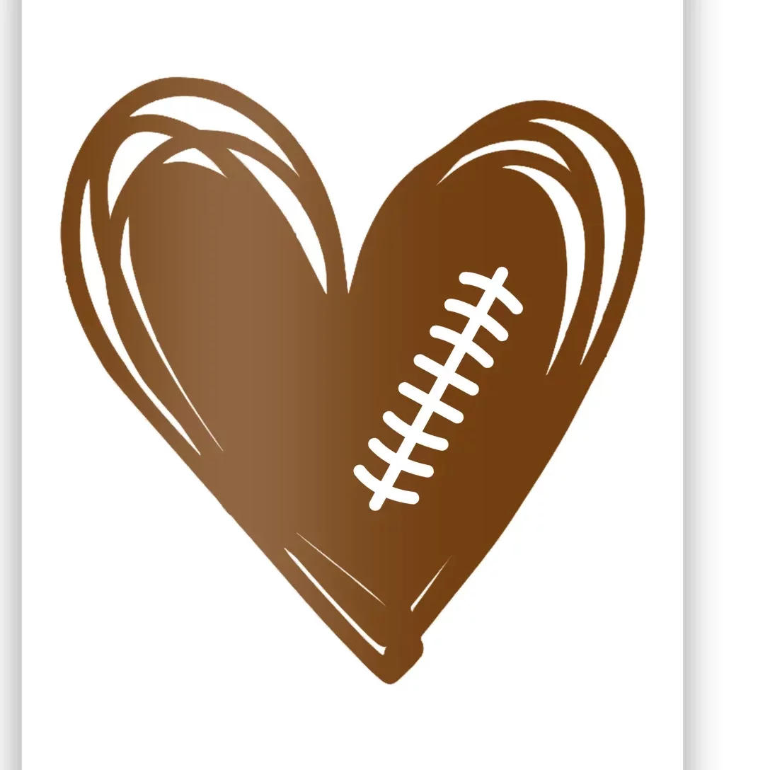 Football Heart Sport Lover Poster