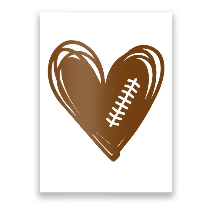 Football Heart Sport Lover Poster