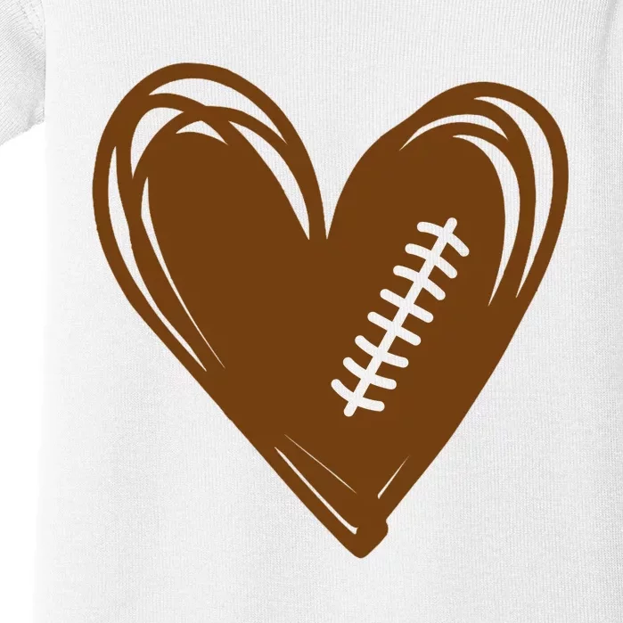 Football Heart Sport Lover Baby Bodysuit