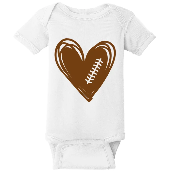 Football Heart Sport Lover Baby Bodysuit