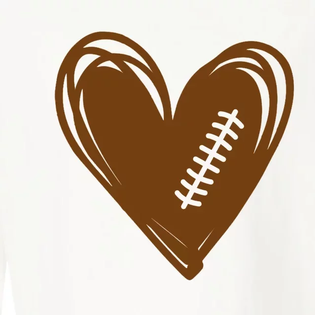 Football Heart Sport Lover Cropped Pullover Crew