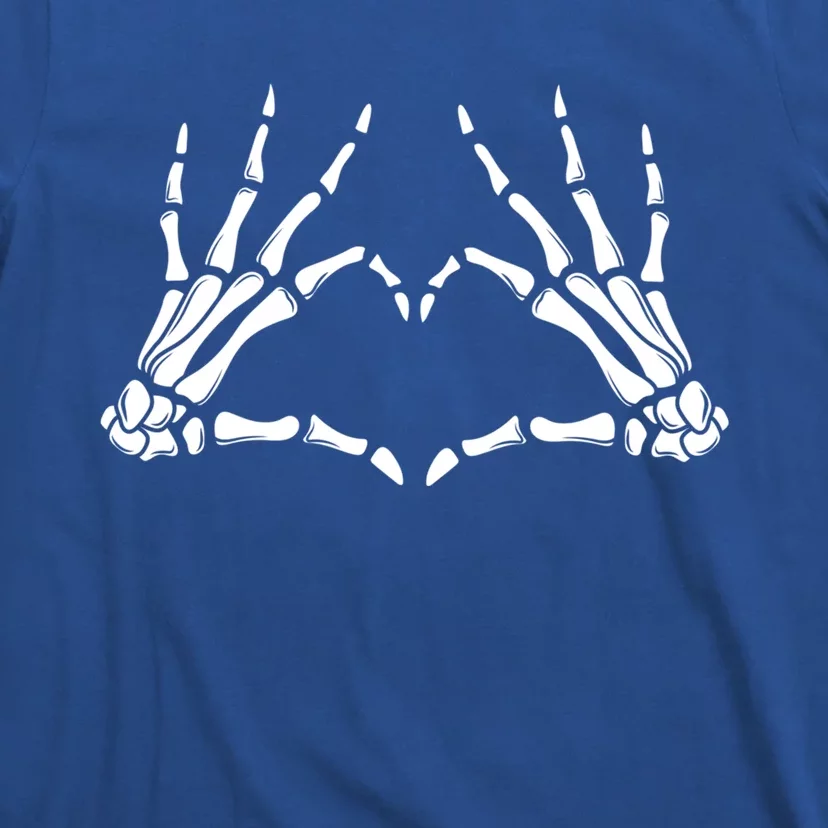 Funny Heart Sign With Skeleton Hands Heart Gift T-Shirt