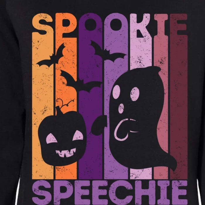 Fall Halloween Speech Therapist Ghost Pumpkin Slp Therapy Gift Womens California Wash Sweatshirt