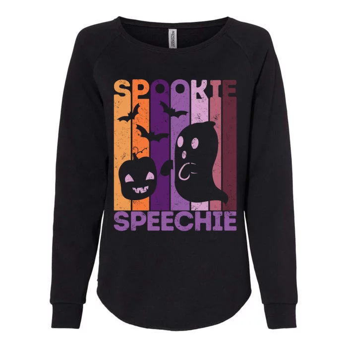 Fall Halloween Speech Therapist Ghost Pumpkin Slp Therapy Gift Womens California Wash Sweatshirt