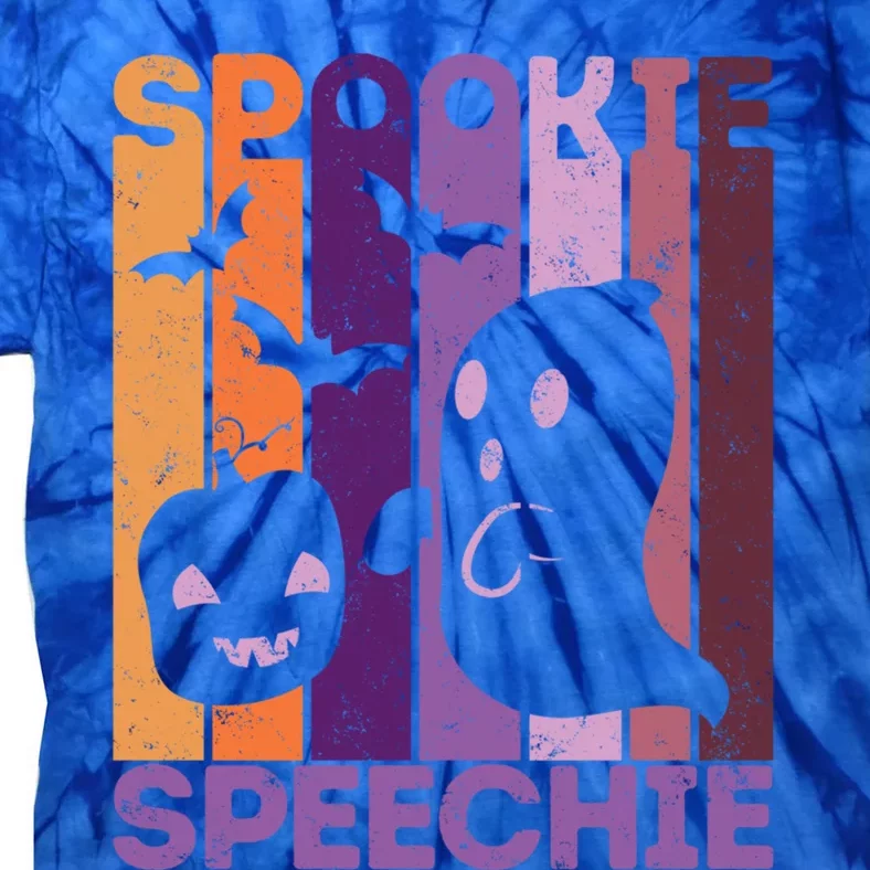 Fall Halloween Speech Therapist Ghost Pumpkin Slp Therapy Gift Tie-Dye T-Shirt