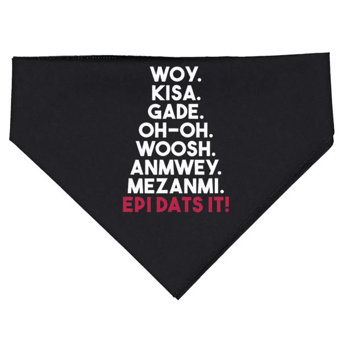 Funny Haitian Sayings Haiti Pride USA-Made Doggie Bandana