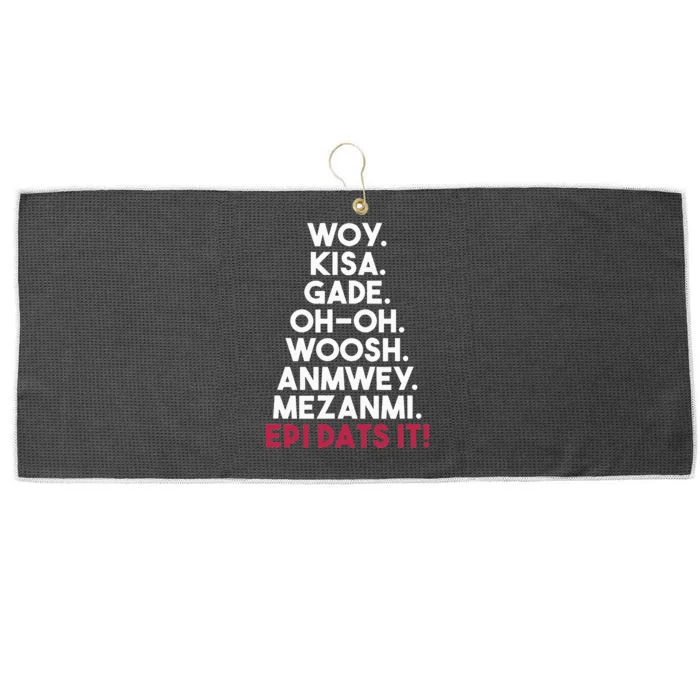 Funny Haitian Sayings Haiti Pride Large Microfiber Waffle Golf Towel