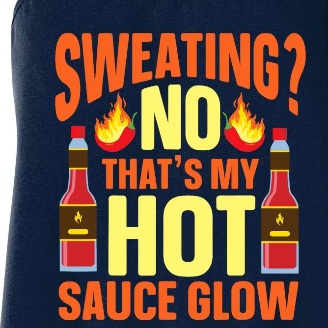 Funny Hot Sauce Women's Racerback Tank