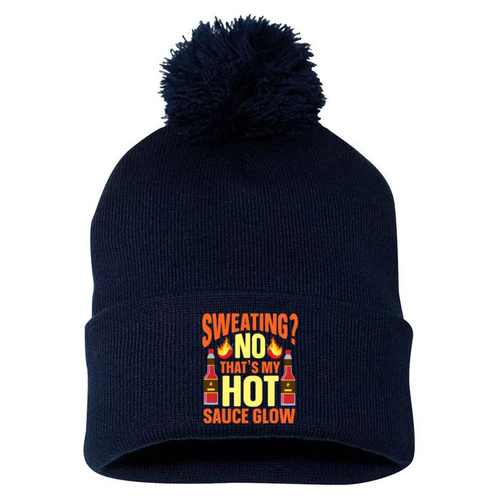 Funny Hot Sauce Pom Pom 12in Knit Beanie