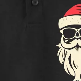 Funny Hipster Santa Beard Sunglasses And Red Hat Christmas Dry Zone Grid Performance Polo