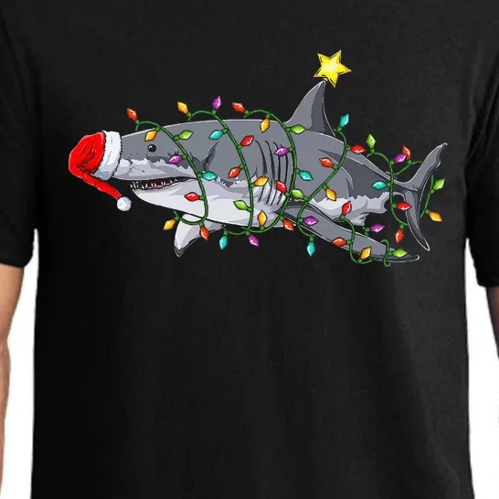 Festive Holiday Shark Design Hilarious Christmas Sharks Pajama Set