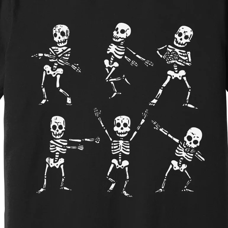 Funny Halloween Skeletons Dance and Dab with Yeet and Floss Premium T-Shirt