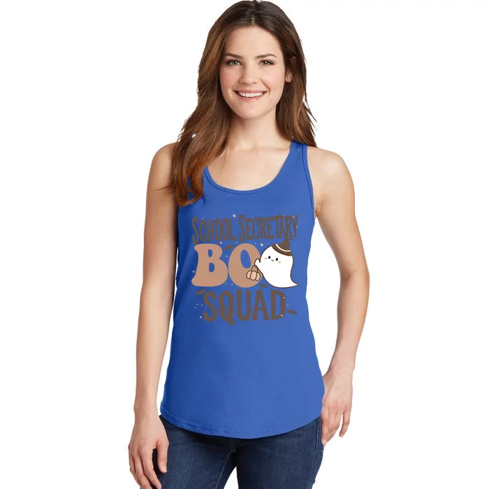 Funny Halloween School Secretary Boo Squad Costume Teacher Great Gift Ladies Essential Tank