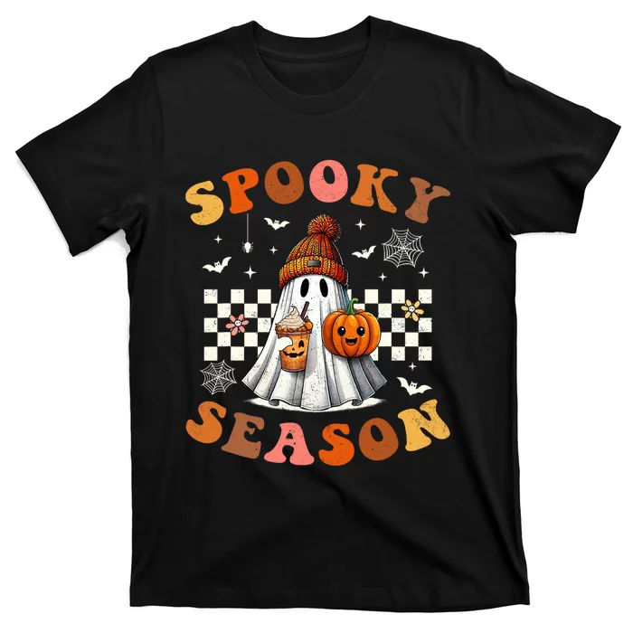 Funny Halloween Spooky Season Ghost Pumpkin T-Shirt