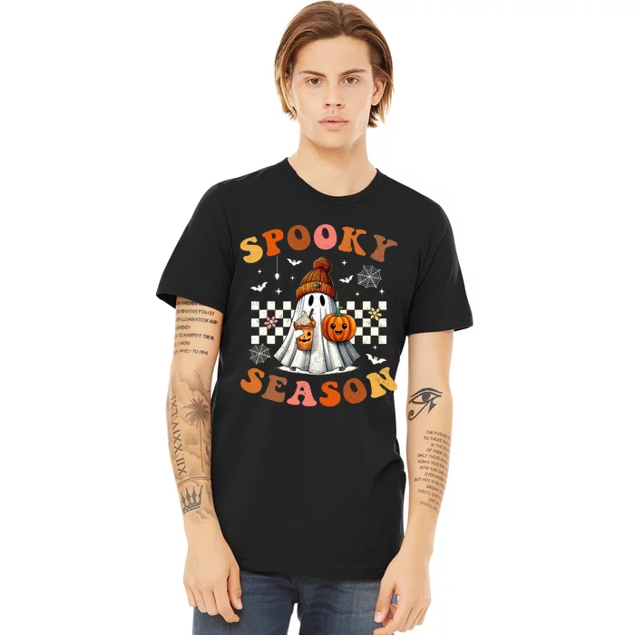 Funny Halloween Spooky Season Ghost Pumpkin Premium T-Shirt