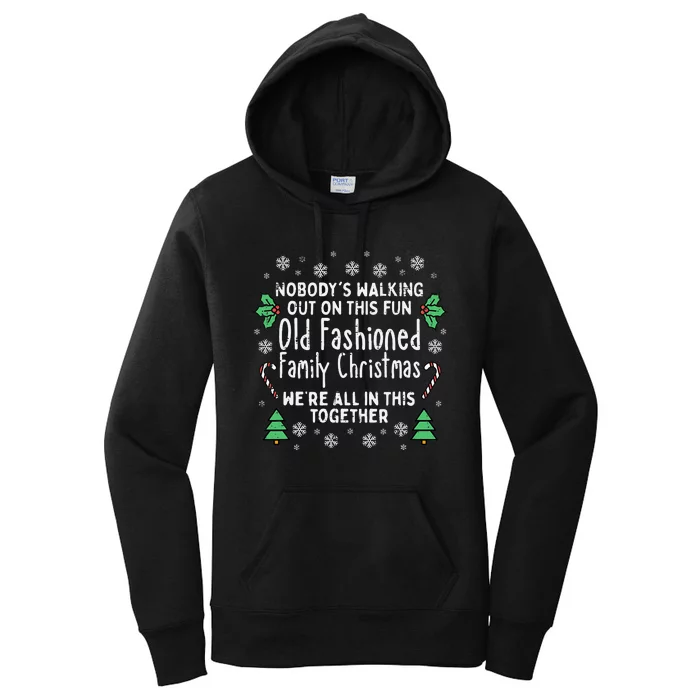 Festive Holiday Sweater Classic Christmas Design Women's Pullover Hoodie