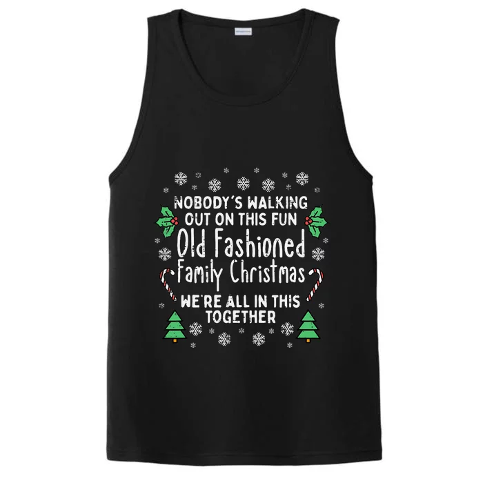 Festive Holiday Sweater Classic Christmas Design Performance Tank