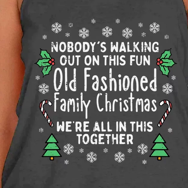 Festive Holiday Sweater Classic Christmas Design Women's Knotted Racerback Tank