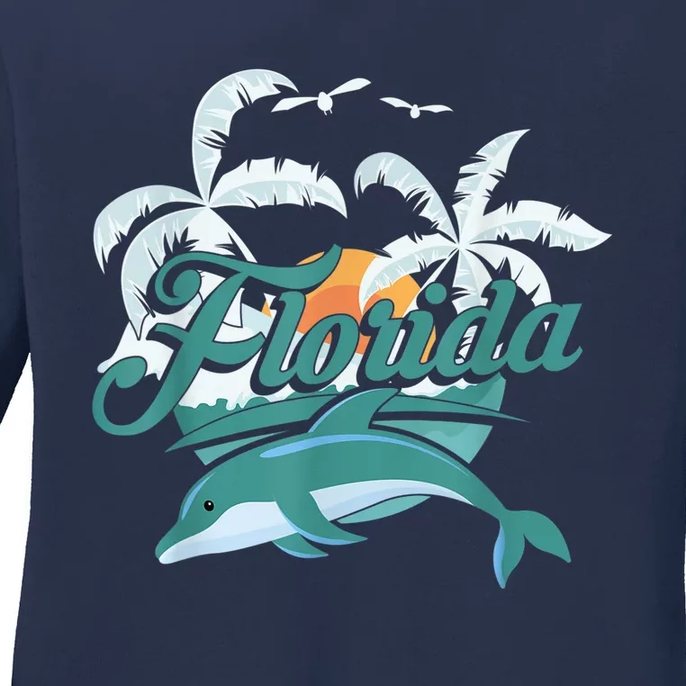 Floridian Home State Summer Florida Ladies Long Sleeve Shirt