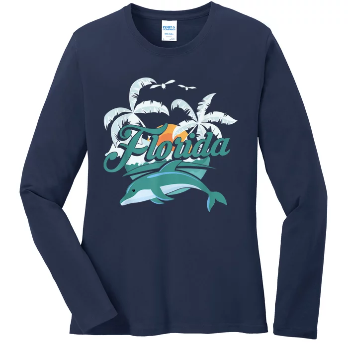 Floridian Home State Summer Florida Ladies Long Sleeve Shirt