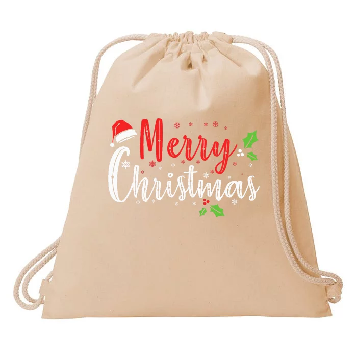 Festive Holiday Season Gathering Drawstring Bag