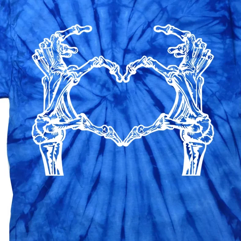 Funny Halloween Skeleton Hand Heart Costume Halloween Great Gift Tie-Dye T-Shirt