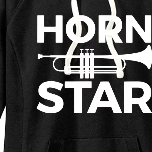 Funny Horn Star Trumpet Players Trumpetist Band Gift Women's Fleece Hoodie