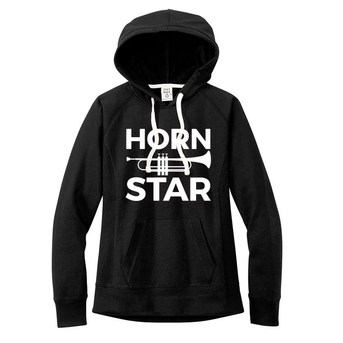 Funny Horn Star Trumpet Players Trumpetist Band Gift Women's Fleece Hoodie