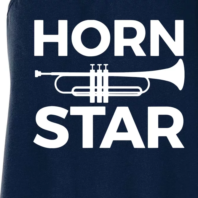 Funny Horn Star Trumpet Players Trumpetist Band Gift Women's Racerback Tank