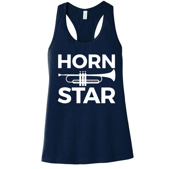 Funny Horn Star Trumpet Players Trumpetist Band Gift Women's Racerback Tank