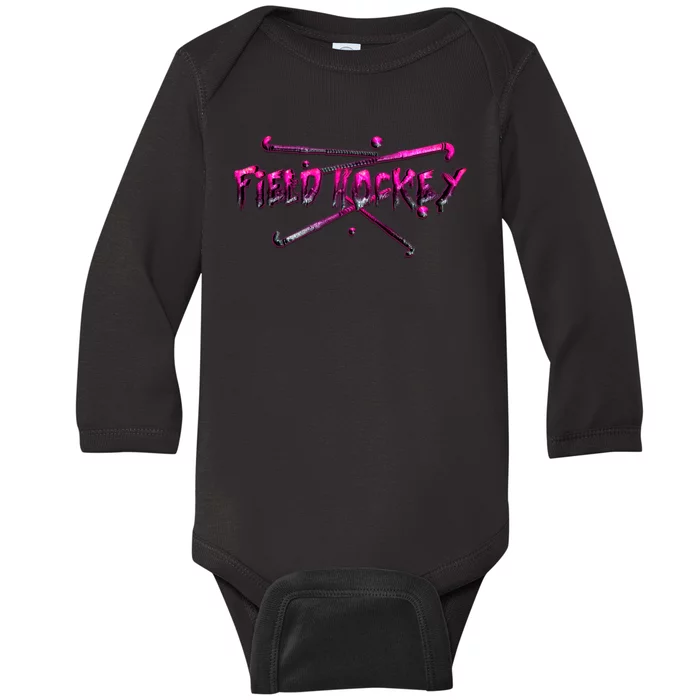 Field Hockey Sport Baby Long Sleeve Bodysuit