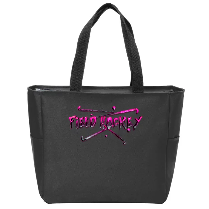 Field Hockey Sport Zip Tote Bag