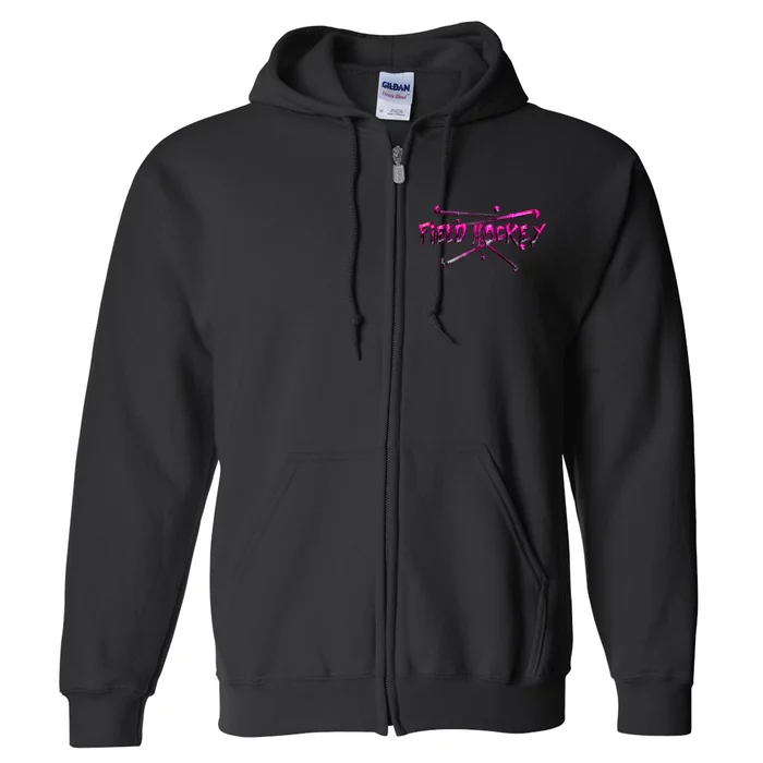 Field Hockey Sport Full Zip Hoodie