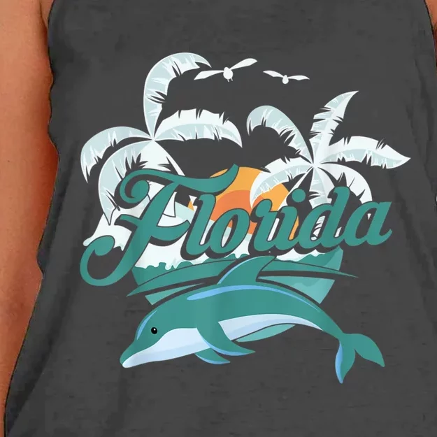 Floridian Home State Summer Florida Women's Knotted Racerback Tank