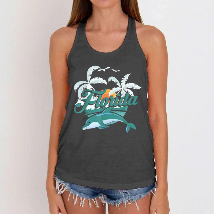 Floridian Home State Summer Florida Women's Knotted Racerback Tank