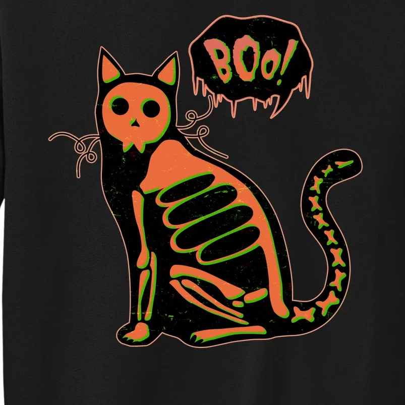 Funny Halloween Skeleton Cat Sweatshirt