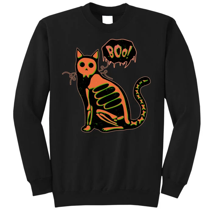 Funny Halloween Skeleton Cat Sweatshirt