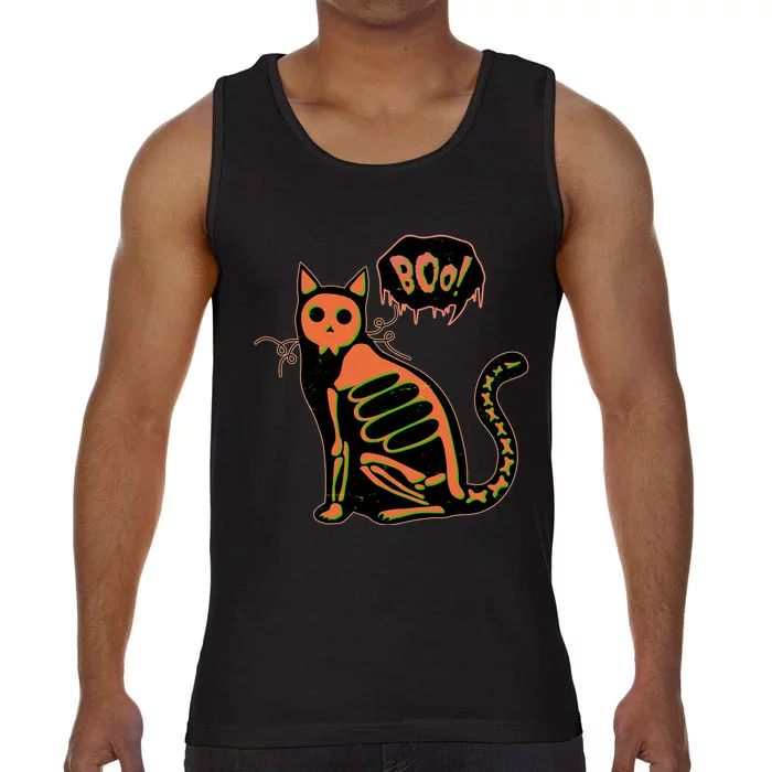 Funny Halloween Skeleton Cat Comfort Colors® Tank Top