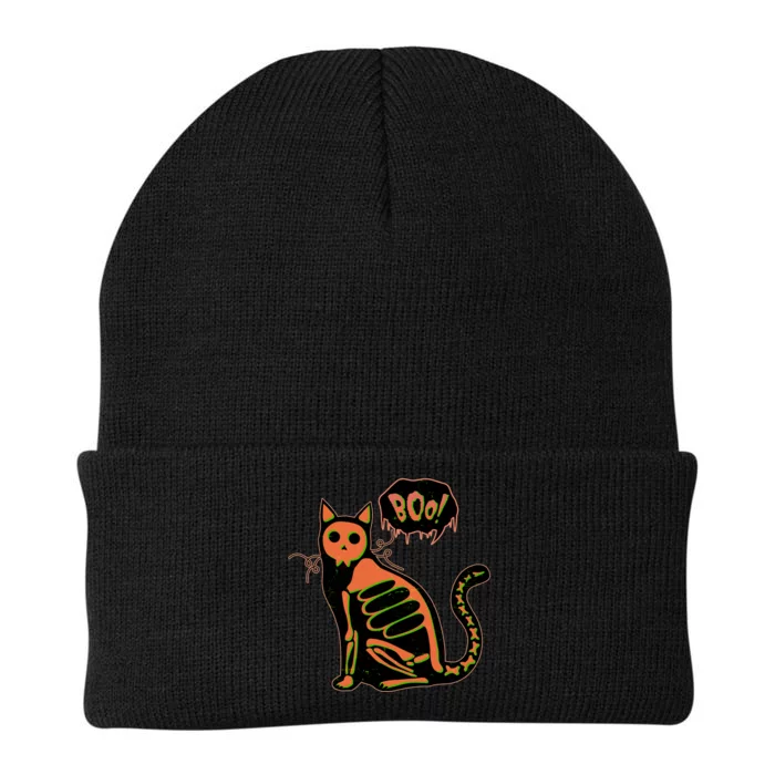 Funny Halloween Skeleton Cat Knit Cap Winter Beanie