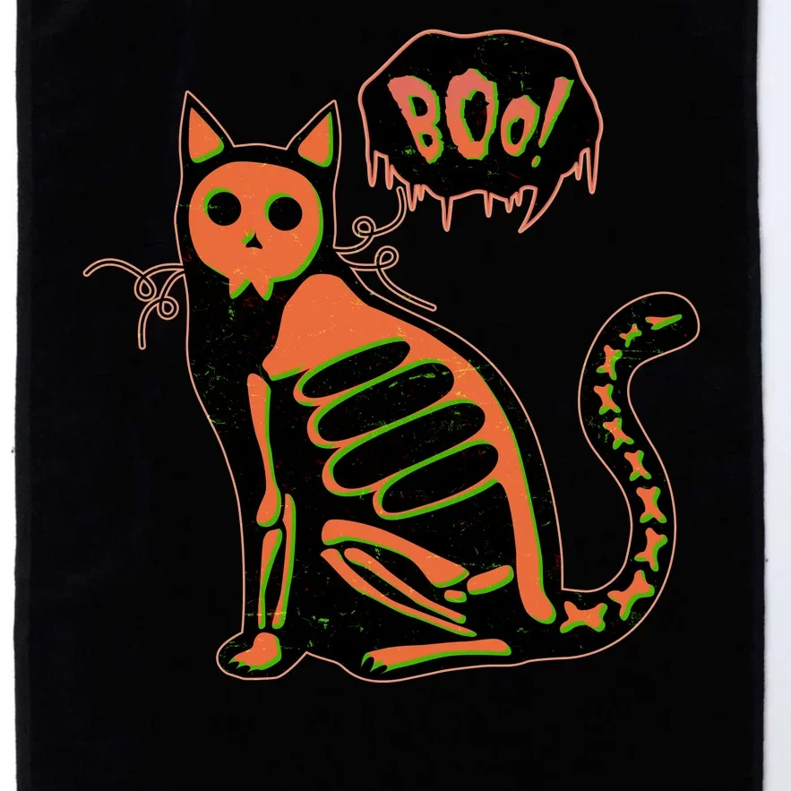 Funny Halloween Skeleton Cat Platinum Collection Golf Towel