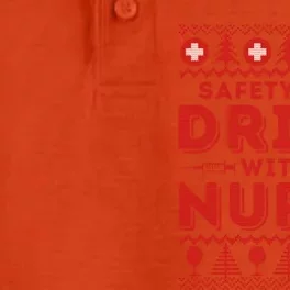 Funny Holiday Safety First With A Nurse Ugly Christmas Gift Dry Zone Grid Performance Polo