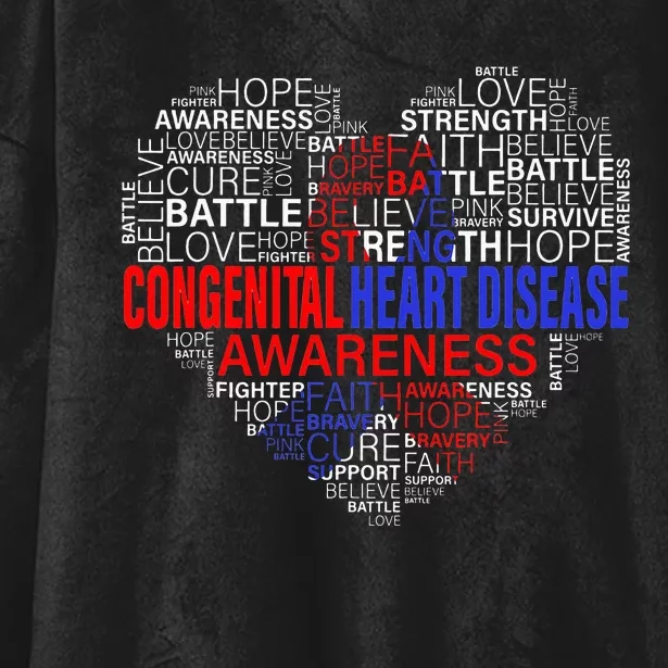 Fighting Hope Support CHD Awareness Heart Disease Hooded Wearable Blanket