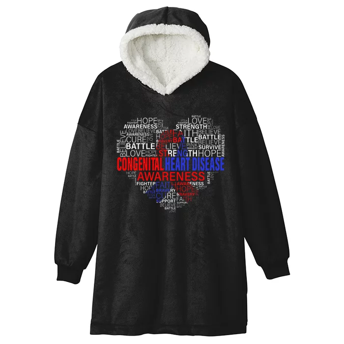 Fighting Hope Support CHD Awareness Heart Disease Hooded Wearable Blanket