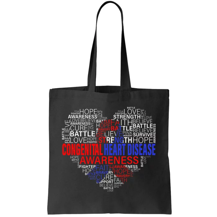 Fighting Hope Support CHD Awareness Heart Disease Tote Bag