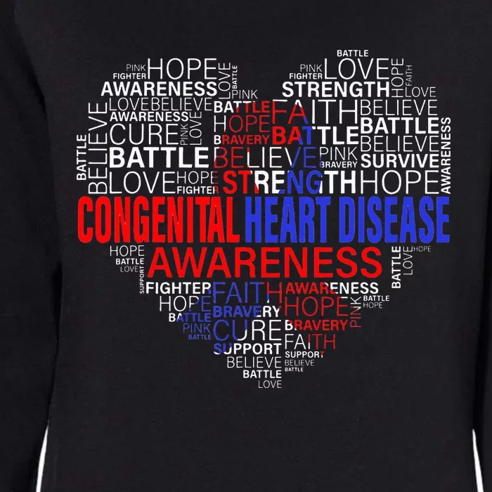 Fighting Hope Support CHD Awareness Heart Disease Womens California Wash Sweatshirt