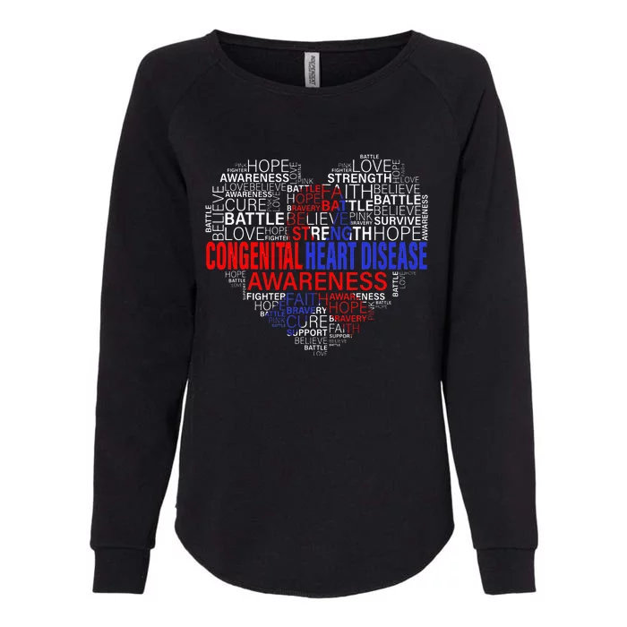 Fighting Hope Support CHD Awareness Heart Disease Womens California Wash Sweatshirt