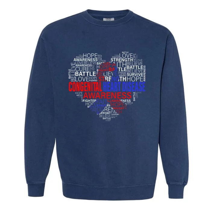 Fighting Hope Support CHD Awareness Heart Disease Garment-Dyed Sweatshirt