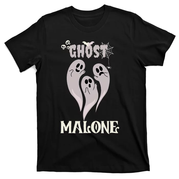 Funny Halloween Spooky Season Fall Season Cute Ghost Malone T-Shirt